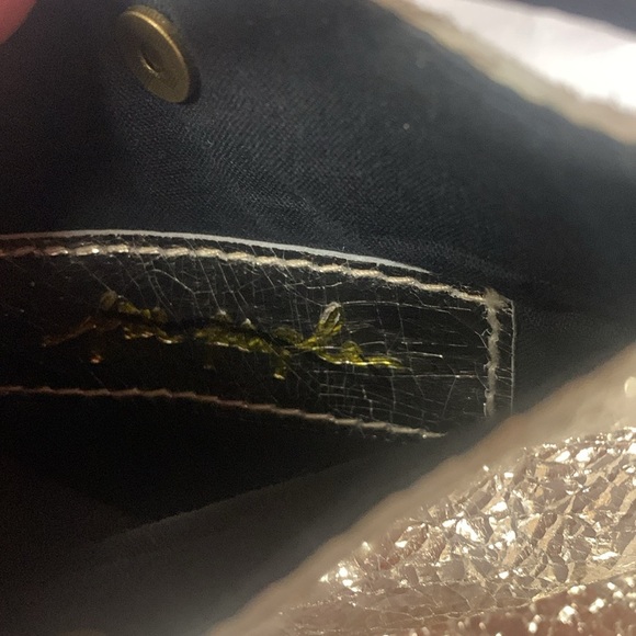 Free People Glitter Gold Damsil Pouch Purse - Picture 5 of 5